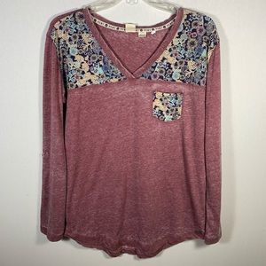 ROXY Lightweight B-Neck T-Shirt Size Large